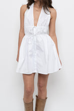 Load image into Gallery viewer, ZARA x Deadstock White Cotton Halter Mini Dress (M)