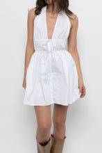 Load image into Gallery viewer, ZARA x Deadstock White Cotton Halter Mini Dress (M)