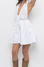 Load image into Gallery viewer, ZARA x Deadstock White Cotton Halter Mini Dress (M)