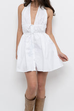 Load image into Gallery viewer, ZARA x Deadstock White Cotton Halter Mini Dress (M)