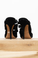 Load image into Gallery viewer, ALEXANDER WANG x Black Soft Suede Strappy Stilletos (9)