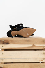 Load image into Gallery viewer, ALEXANDER WANG x Black Soft Suede Strappy Stilletos (9)