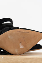 Load image into Gallery viewer, ALEXANDER WANG x Black Soft Suede Strappy Stilletos (9)