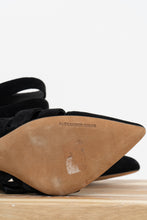 Load image into Gallery viewer, ALEXANDER WANG x Black Soft Suede Strappy Stilletos (9)
