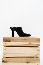 Load image into Gallery viewer, ALEXANDER WANG x Black Soft Suede Strappy Stilletos (9)