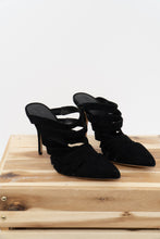 Load image into Gallery viewer, ALEXANDER WANG x Black Soft Suede Strappy Stilletos (9)