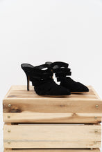 Load image into Gallery viewer, ALEXANDER WANG x Black Soft Suede Strappy Stilletos (9)