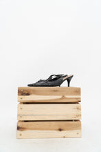 Load image into Gallery viewer, Vintage x JESSICA Black Snakeskin Leather Kitten Heels (9)
