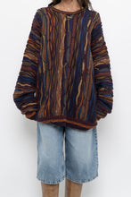 Load image into Gallery viewer, Vintage x CELLINNI Purple Raised Knit Cotton Oversized Sweater (S-XXL)