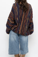 Load image into Gallery viewer, Vintage x CELLINNI Purple Raised Knit Cotton Oversized Sweater (S-XXL)