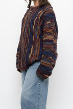 Load image into Gallery viewer, Vintage x CELLINNI Purple Raised Knit Cotton Oversized Sweater (S-XXL)