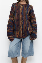 Load image into Gallery viewer, Vintage x CELLINNI Purple Raised Knit Cotton Oversized Sweater (S-XXL)