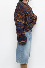 Load image into Gallery viewer, Vintage x CELLINNI Purple Raised Knit Cotton Oversized Sweater (S-XXL)