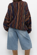 Load image into Gallery viewer, Vintage x CELLINNI Purple Raised Knit Cotton Oversized Sweater (S-XXL)
