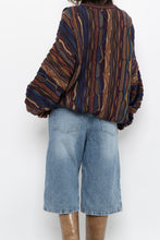 Load image into Gallery viewer, Vintage x CELLINNI Purple Raised Knit Cotton Oversized Sweater (S-XXL)