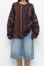 Load image into Gallery viewer, Vintage x CELLINNI Purple Raised Knit Cotton Oversized Sweater (S-XXL)