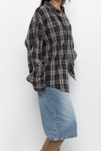 Load image into Gallery viewer, Vintage x WINDRIVER Dark Grey Cotton Plaid Buttonup (XS-L)
