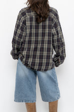 Load image into Gallery viewer, Vintage x WINDRIVER Dark Grey Cotton Plaid Buttonup (XS-L)