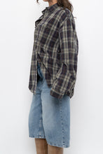 Load image into Gallery viewer, Vintage x WINDRIVER Dark Grey Cotton Plaid Buttonup (XS-L)