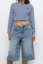 Load image into Gallery viewer, COMMES DES GARCONS x Blue Striped Cotton Long Sleeve (XS-M)