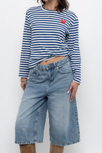 Load image into Gallery viewer, COMMES DES GARCONS x Blue Striped Cotton Long Sleeve (XS-M)