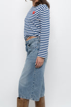 Load image into Gallery viewer, COMMES DES GARCONS x Blue Striped Cotton Long Sleeve (XS-M)