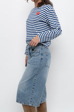 Load image into Gallery viewer, COMMES DES GARCONS x Blue Striped Cotton Long Sleeve (XS-M)