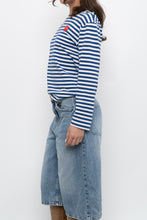 Load image into Gallery viewer, COMMES DES GARCONS x Blue Striped Cotton Long Sleeve (XS-M)