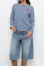 Load image into Gallery viewer, COMMES DES GARCONS x Blue Striped Cotton Long Sleeve (XS-M)