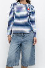 Load image into Gallery viewer, COMMES DES GARCONS x Blue Striped Cotton Long Sleeve (XS-M)