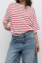 Load image into Gallery viewer, WHITE FOX x White, Red Striped Knit Tee (XS-L)