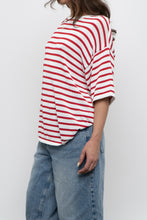 Load image into Gallery viewer, WHITE FOX x White, Red Striped Knit Tee (XS-L)