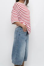 Load image into Gallery viewer, WHITE FOX x White, Red Striped Knit Tee (XS-L)