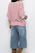Load image into Gallery viewer, WHITE FOX x White, Red Striped Knit Tee (XS-L)