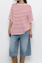 Load image into Gallery viewer, WHITE FOX x White, Red Striped Knit Tee (XS-L)