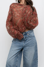 Load image into Gallery viewer, Vintage x Handknit Heathered Maroon Sweater (XS-L)