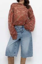 Load image into Gallery viewer, Vintage x Handknit Heathered Maroon Sweater (XS-L)