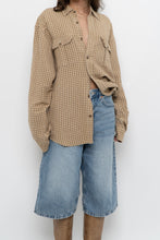 Load image into Gallery viewer, Vintage x Made in Hong Kong x GAP Beige, Orange Plaid Cotton Buttonup (S-L)