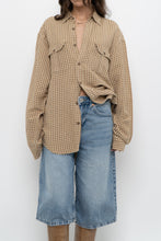 Load image into Gallery viewer, Vintage x Made in Hong Kong x GAP Beige, Orange Plaid Cotton Buttonup (S-L)