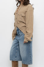 Load image into Gallery viewer, Vintage x Made in Hong Kong x GAP Beige, Orange Plaid Cotton Buttonup (S-L)