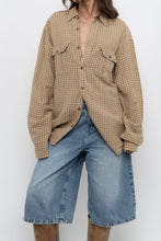 Load image into Gallery viewer, Vintage x Made in Hong Kong x GAP Beige, Orange Plaid Cotton Buttonup (S-L)