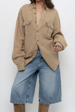 Load image into Gallery viewer, Vintage x Made in Hong Kong x GAP Beige, Orange Plaid Cotton Buttonup (S-L)