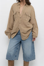 Load image into Gallery viewer, Vintage x Made in Hong Kong x GAP Beige, Orange Plaid Cotton Buttonup (S-L)