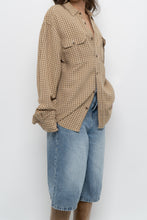 Load image into Gallery viewer, Vintage x Made in Hong Kong x GAP Beige, Orange Plaid Cotton Buttonup (S-L)