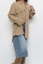 Load image into Gallery viewer, Vintage x Made in Hong Kong x GAP Beige, Orange Plaid Cotton Buttonup (S-L)