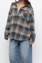 Load image into Gallery viewer, Vintage x TATTOO Blue Plaid Lightweight Flannel (XS-L)