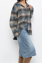 Load image into Gallery viewer, Vintage x TATTOO Blue Plaid Lightweight Flannel (XS-L)