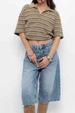 Load image into Gallery viewer, Vintage x Gap Tan Cotton-Blend Striped Polo (XS-L)