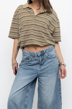 Load image into Gallery viewer, Vintage x Gap Tan Cotton-Blend Striped Polo (XS-L)