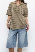 Load image into Gallery viewer, Vintage x Gap Tan Cotton-Blend Striped Polo (XS-L)